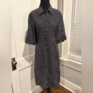 LK Bennett Navy and White Shirt Dress